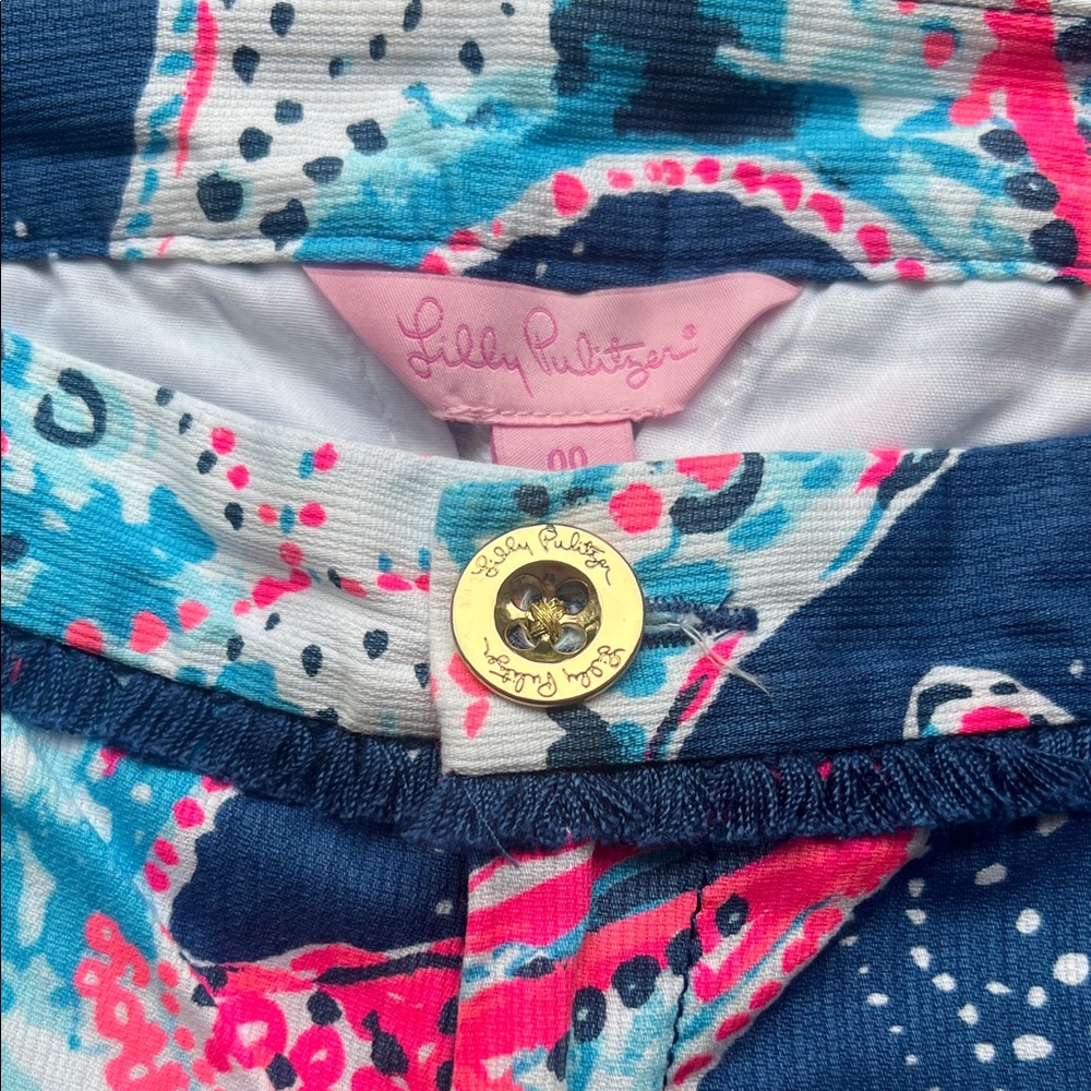 Lilly Pulitzer Blue and Pink Patterned Shorts